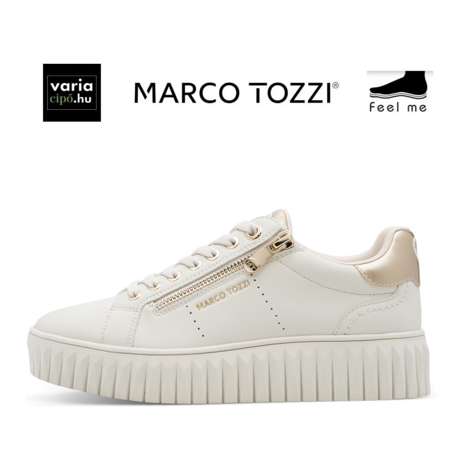Marco Tozzi bézs sneaker, 2-23763-46 402 cream comb