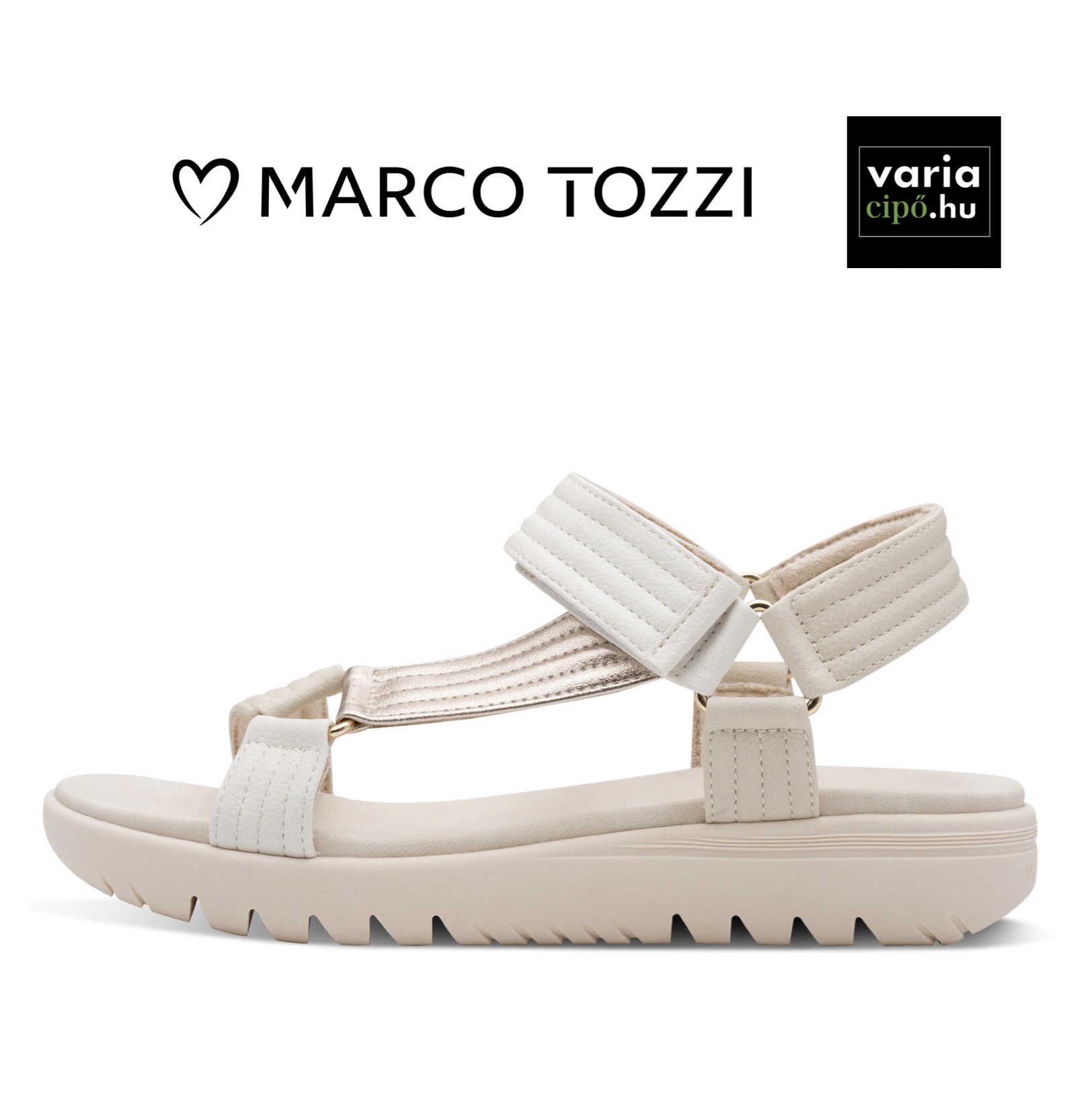 Sportos Marco Tozzi szandál, 2-28603-46 475 lt. tan comb