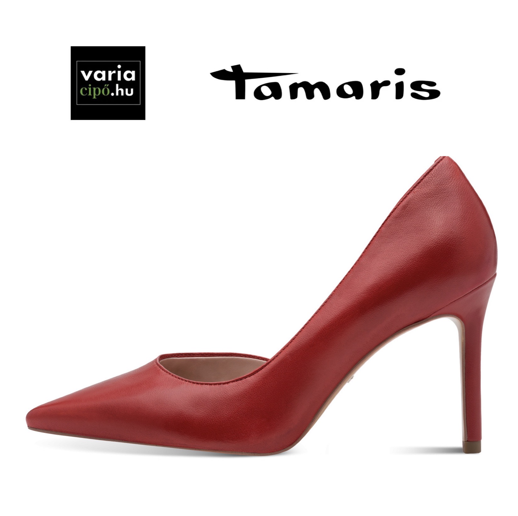 Piros Tamaris  alkalmi cipő, 1-22429-46 500 red