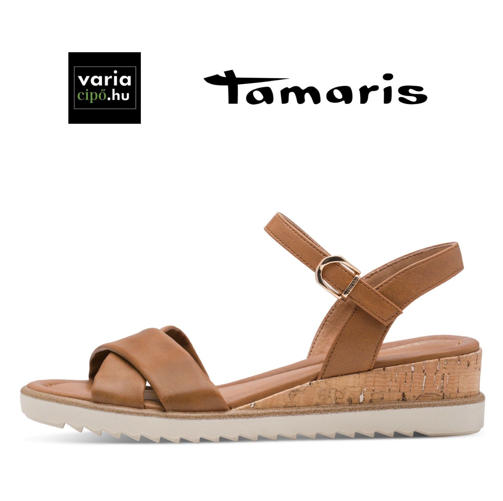 Barna Tamaris szandál, 1-28106-42 305 cognac