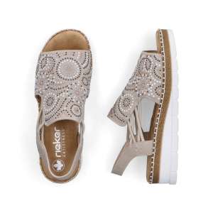 RIEKER gumis szandál beige