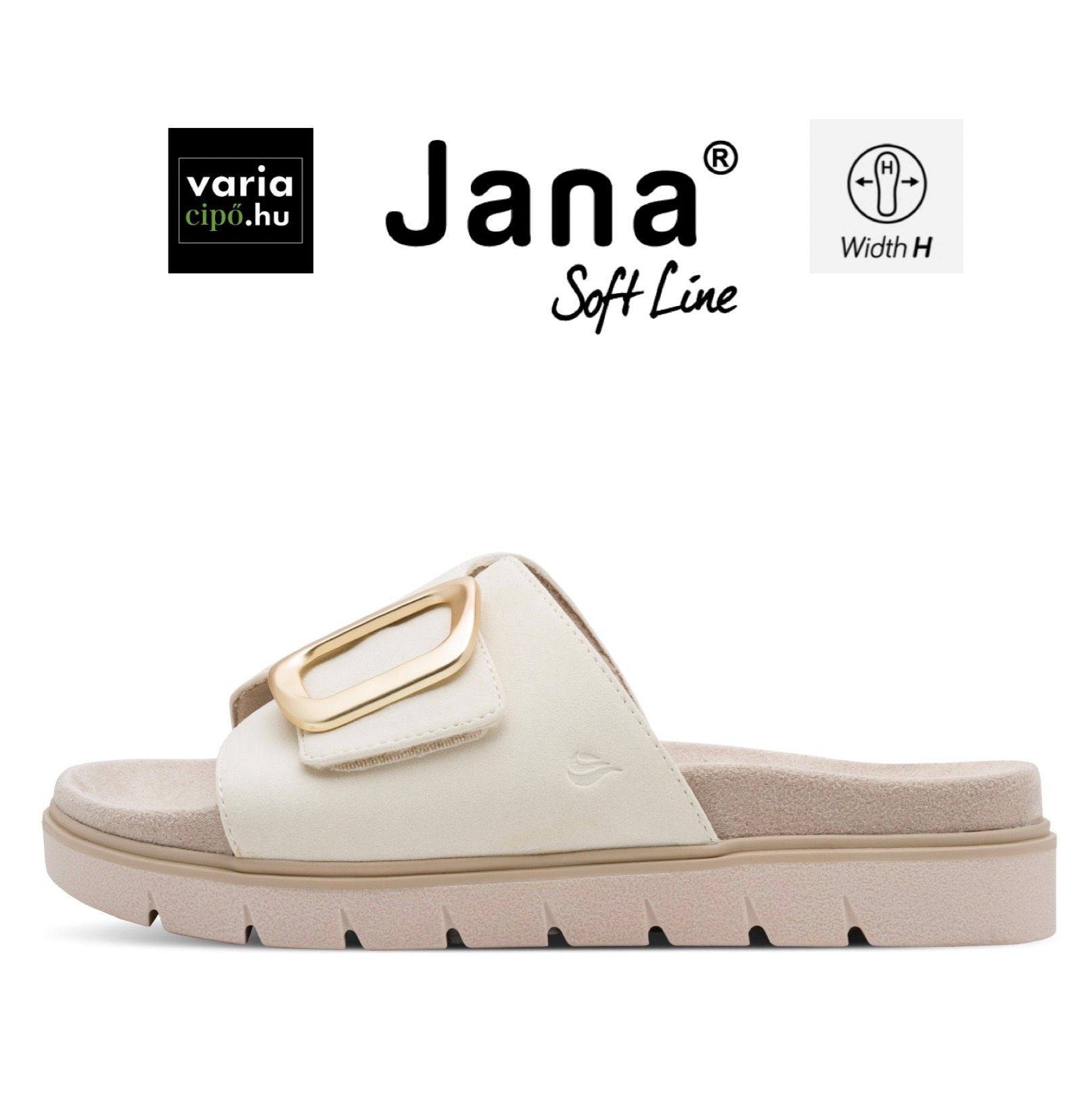 Bézs Jana papucs, 8-27561-46 400 beige