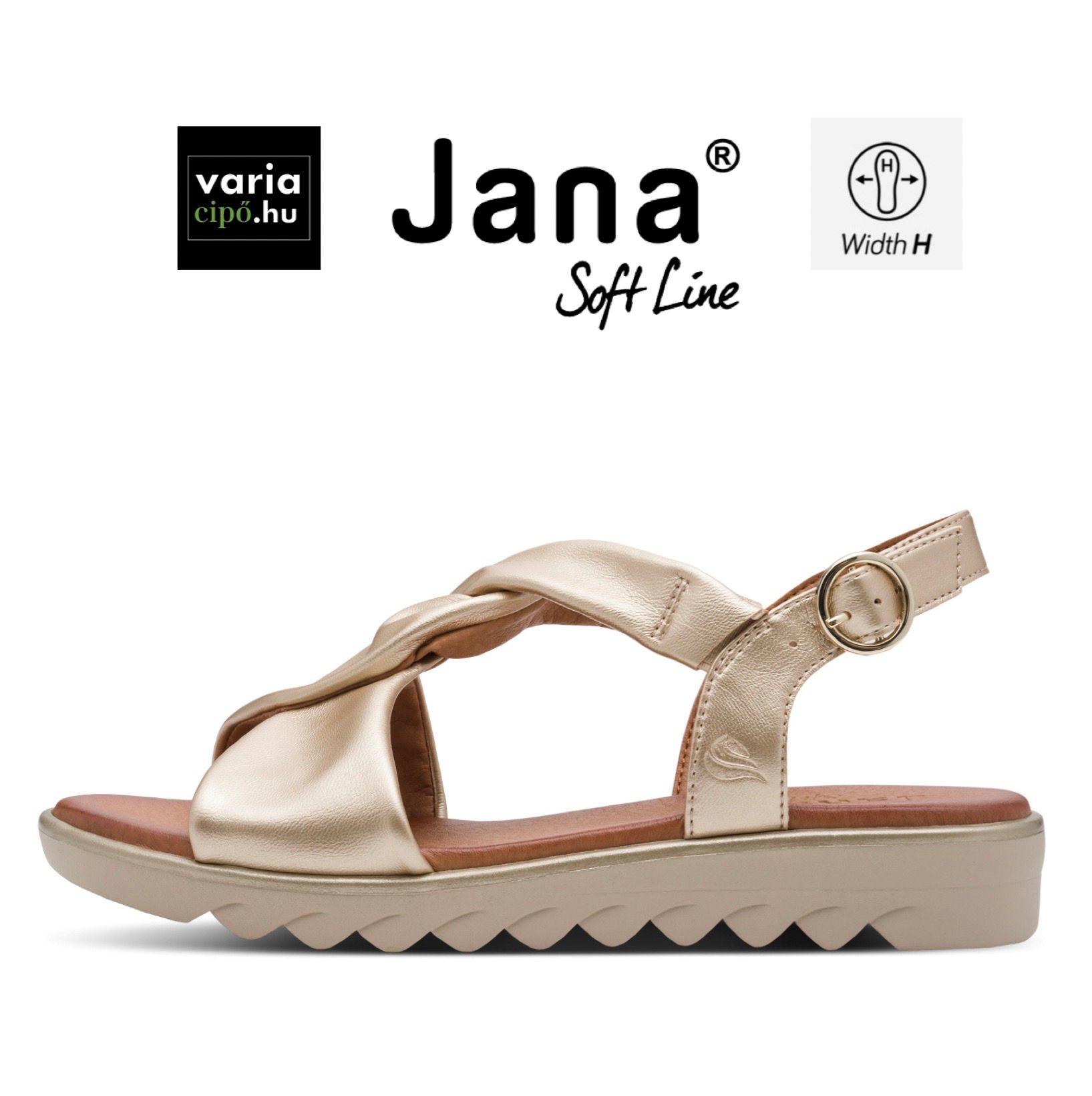 Arany Jana szandál, 8-28276-46 940 gold