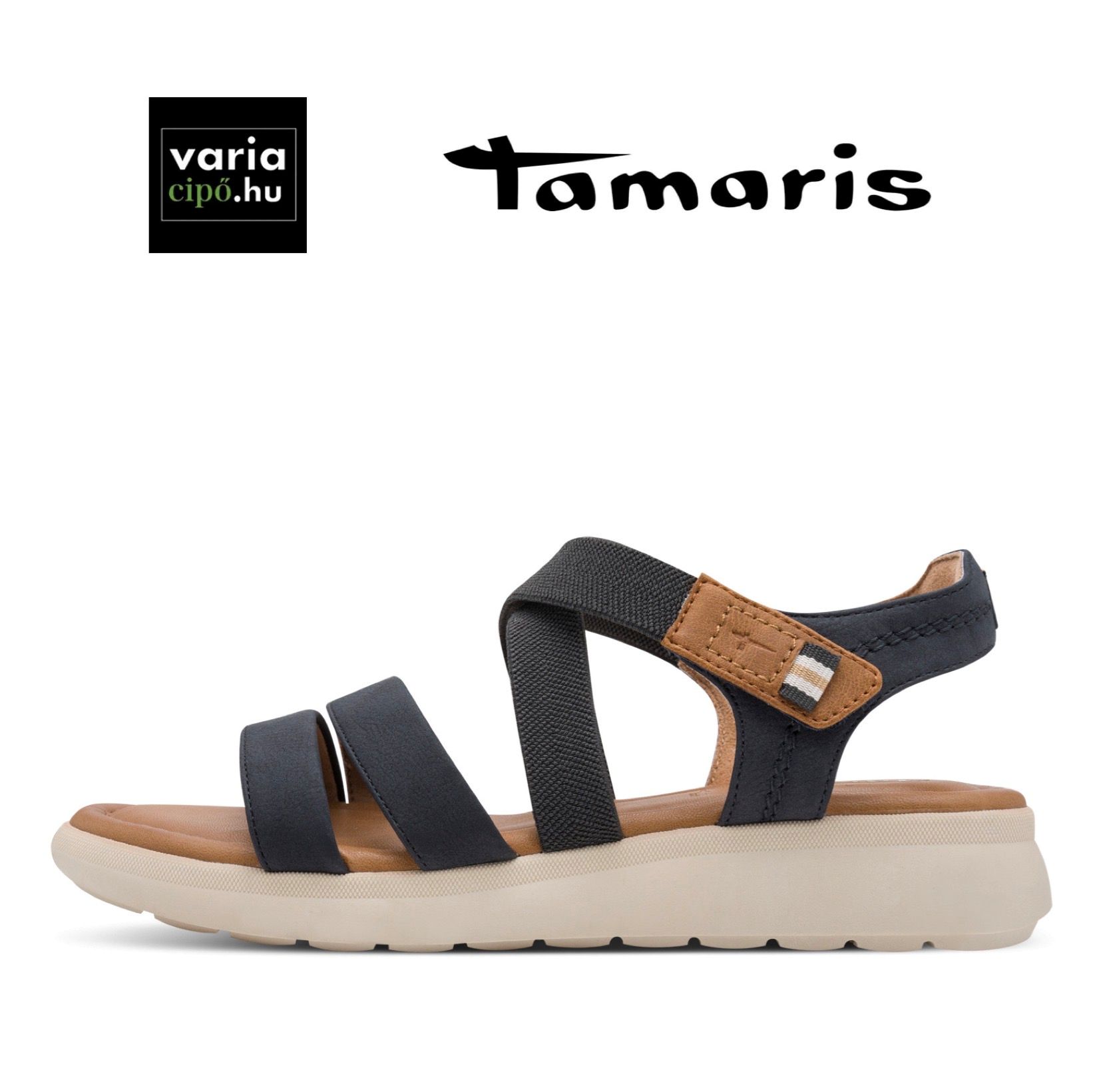 Kék Tamaris szandál, 1-28726-46 805 navy