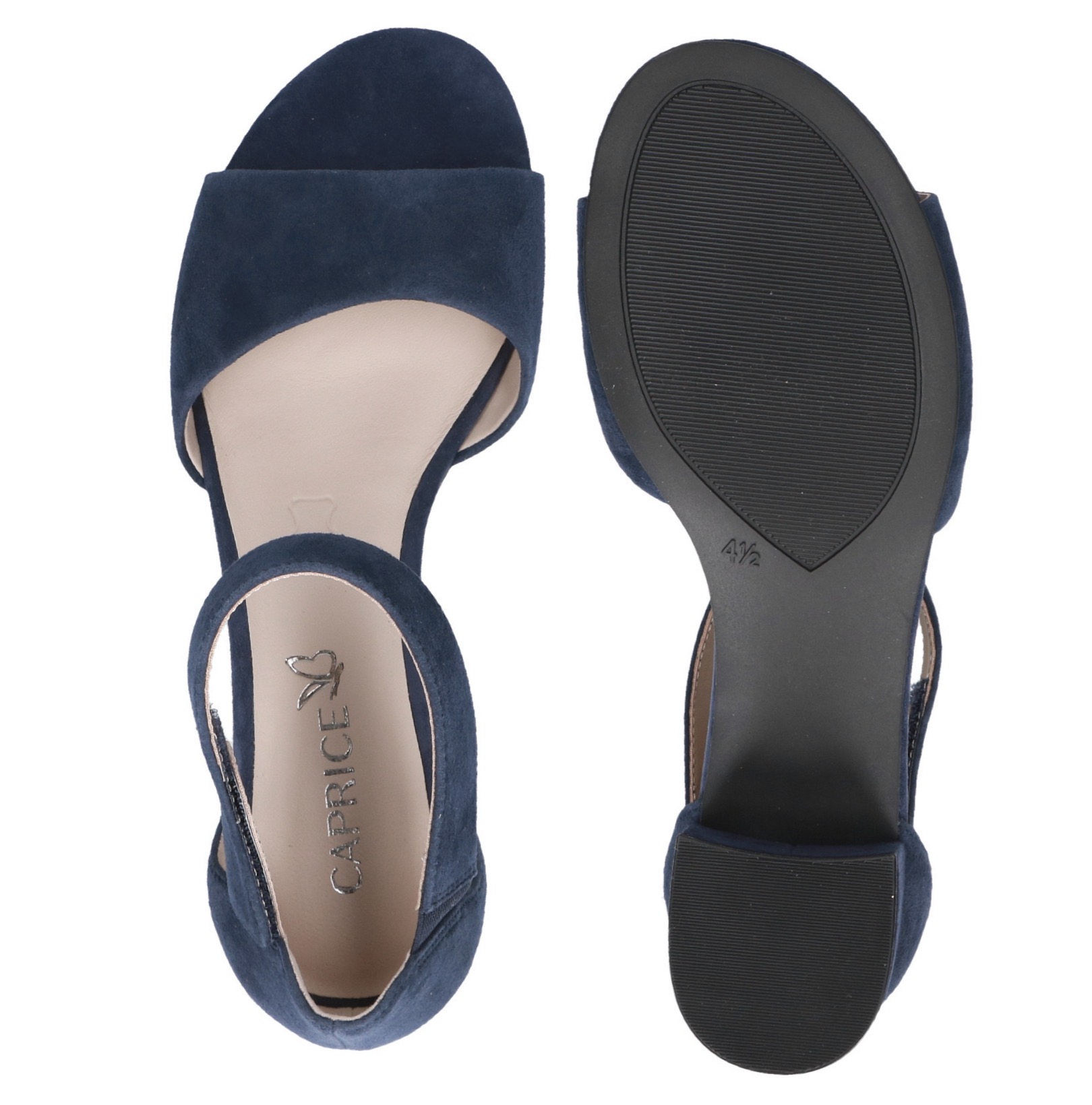 Caprice bokapántos szandál kék, 9-28212-42 857 ocean suede
