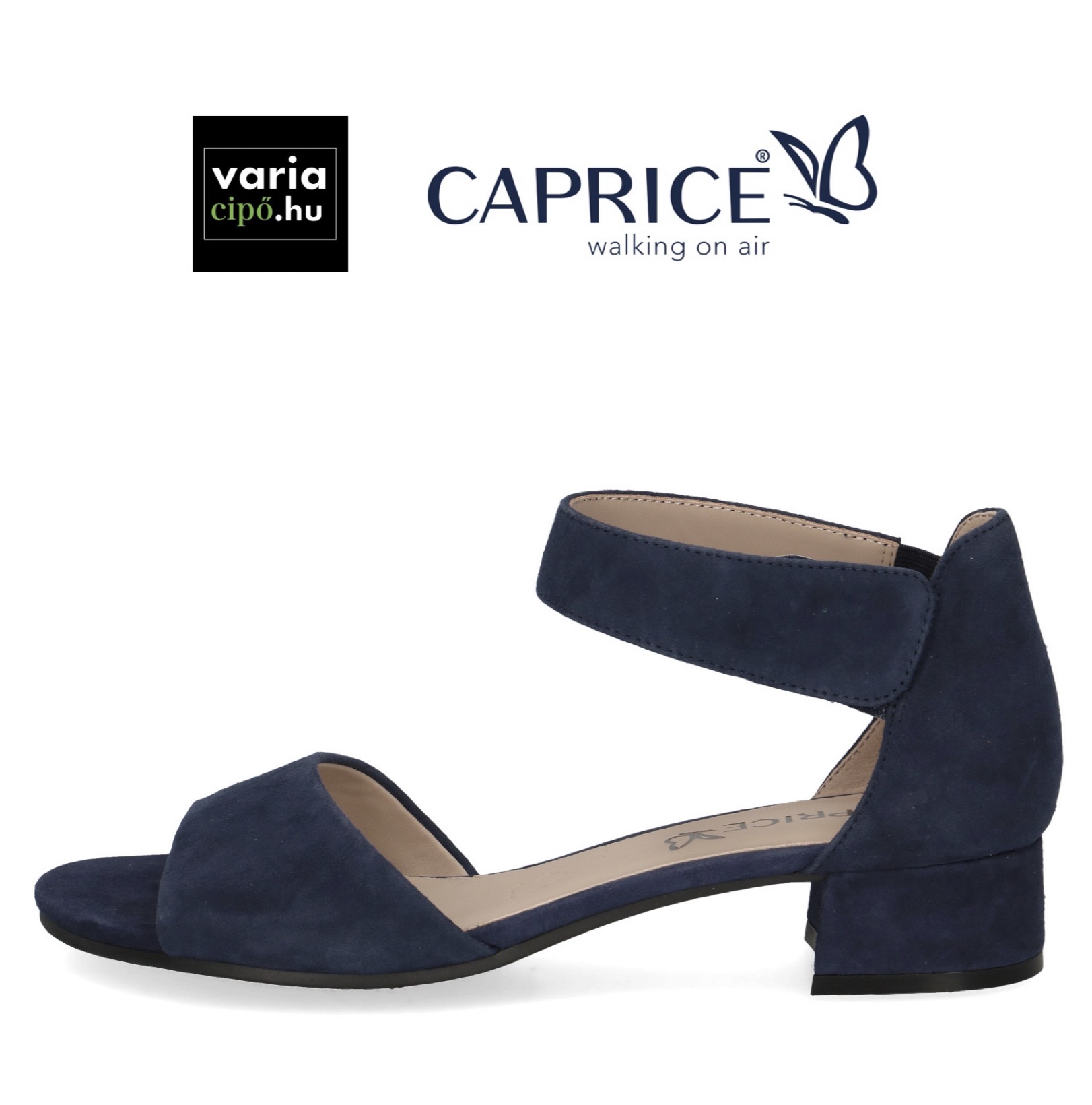 Caprice bokapántos szandál kék, 9-28212-42 857 ocean suede