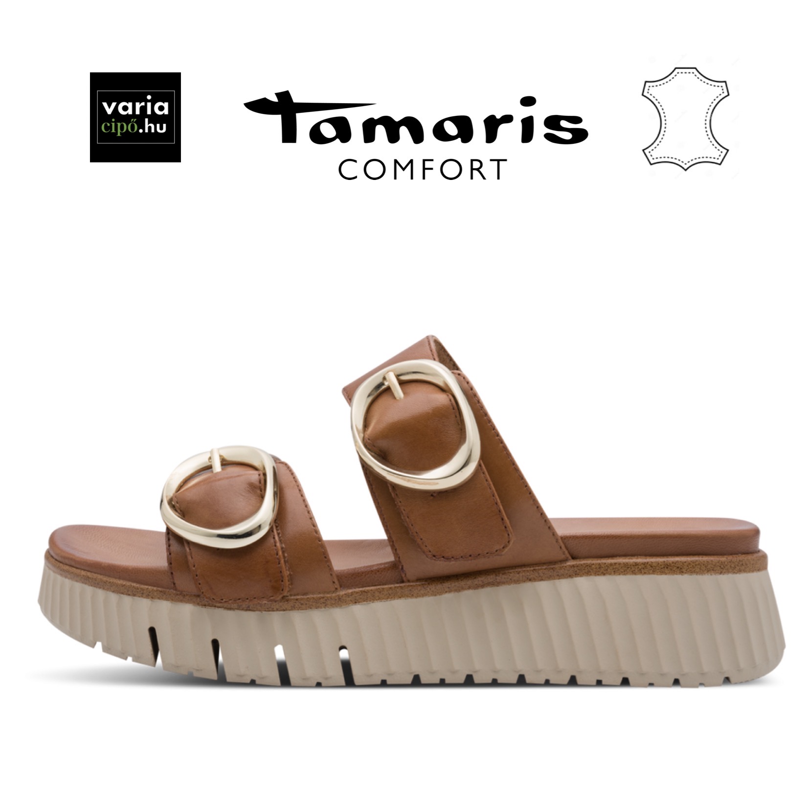 Tamaris Comfort papucs cognac, 8-87217-46 305 cognac