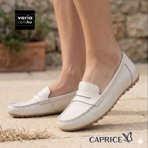 CAPRICE bőr mokaszin pearl