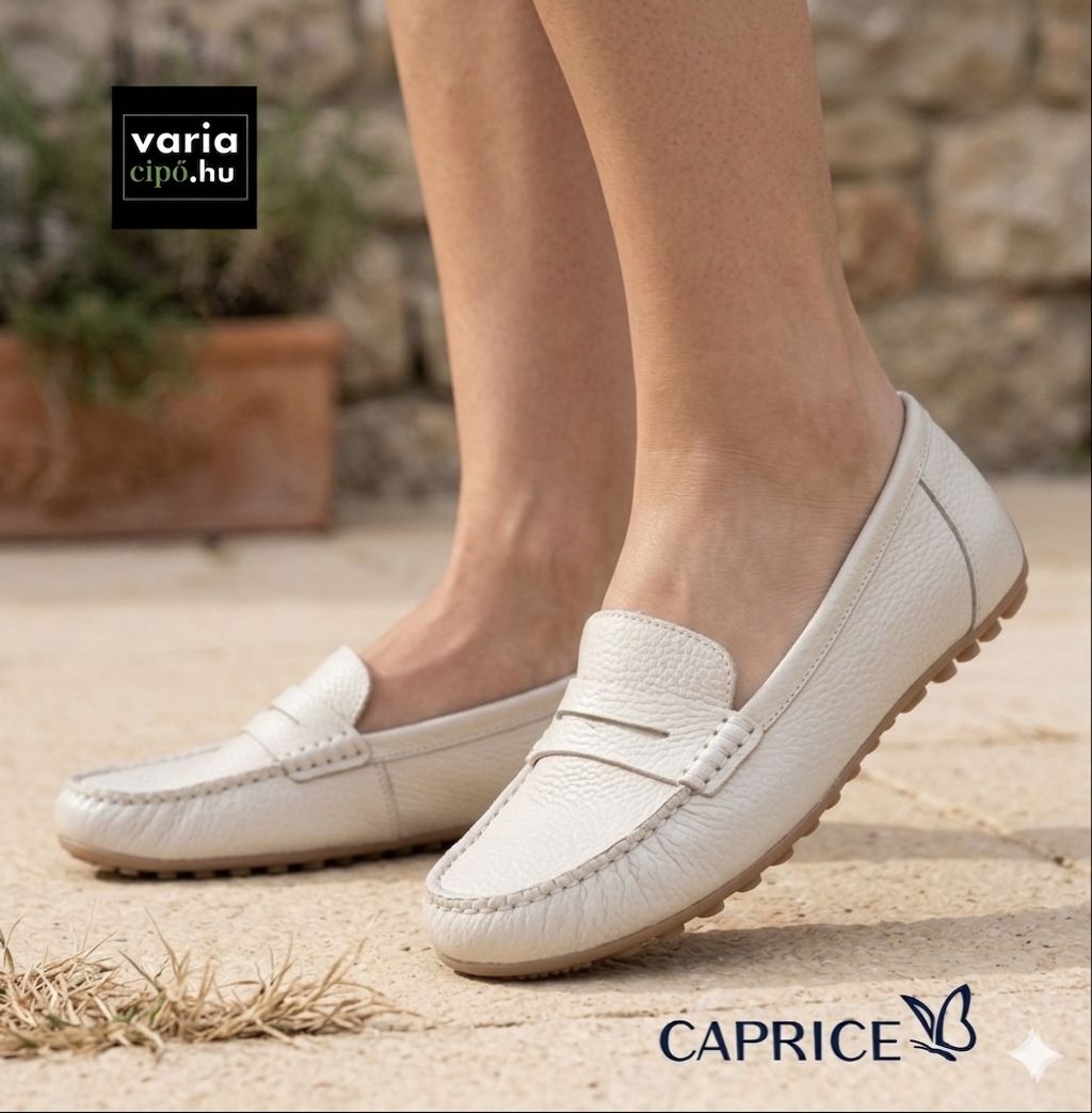 Caprice bőr mokaszin pearl, 9-24652-42 131 pearl deer