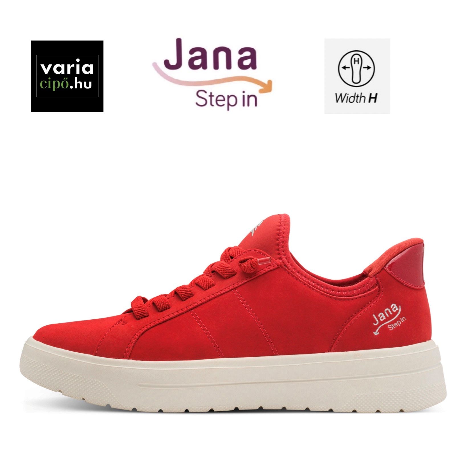 Jana Step-in piros sportcipő, 8-23764-45 500 red