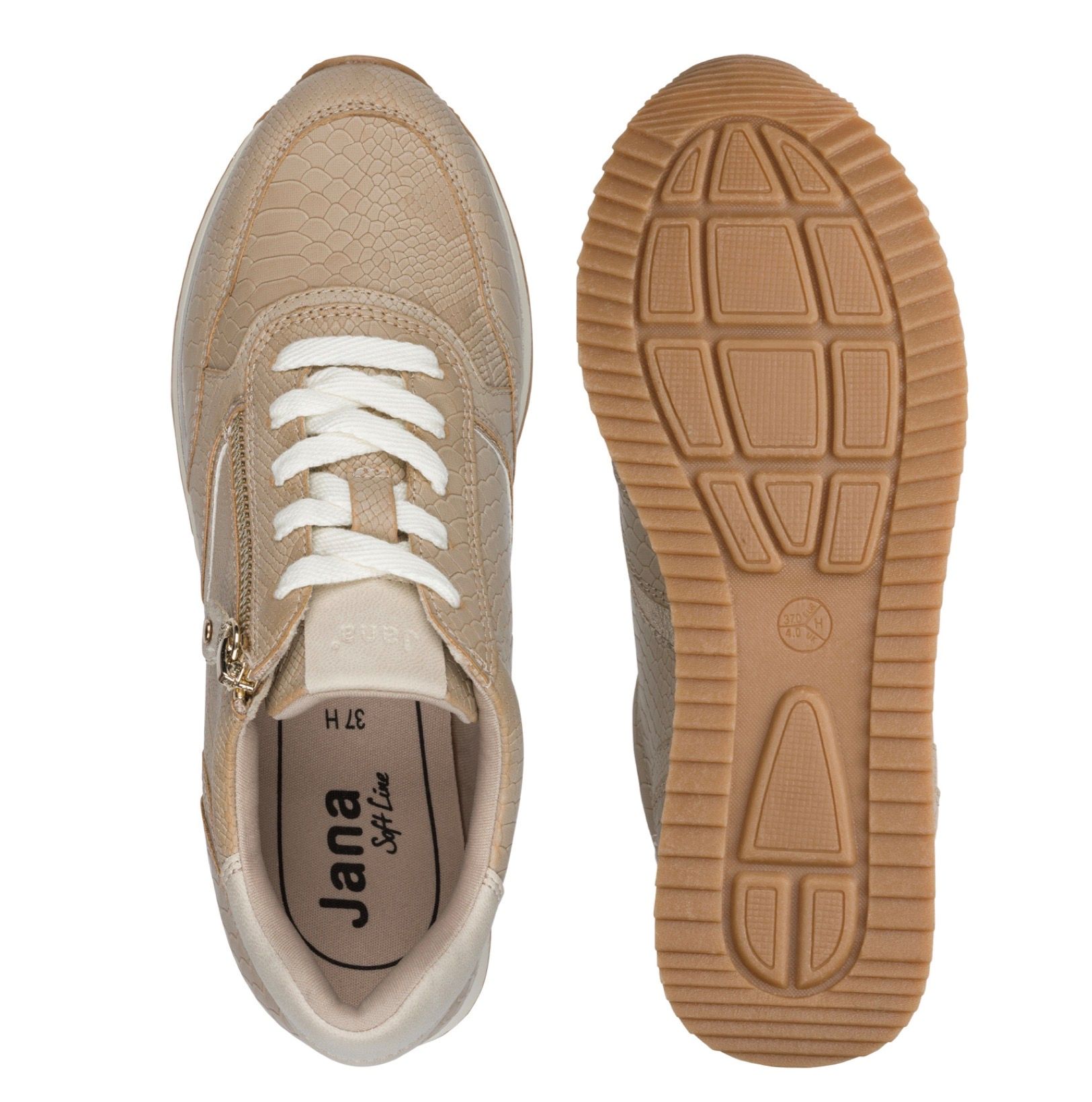 Jana sportcipő taupe/snake, 8-23774-43 358 taupe/snake