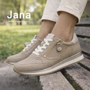 JANA sportcipő taupe/snake