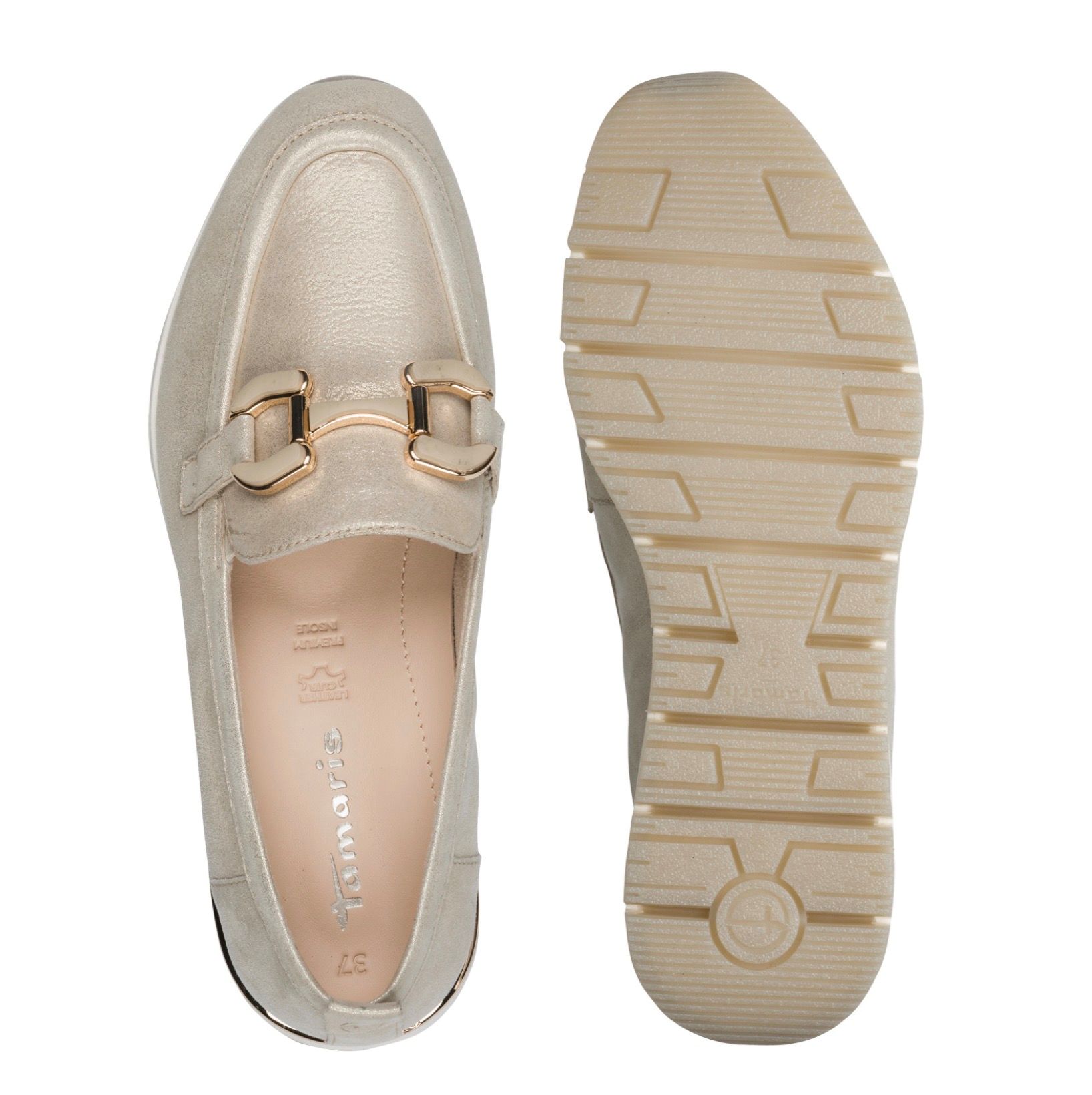 Tamaris bőr slip-on, 1-24705-46 179 champagne