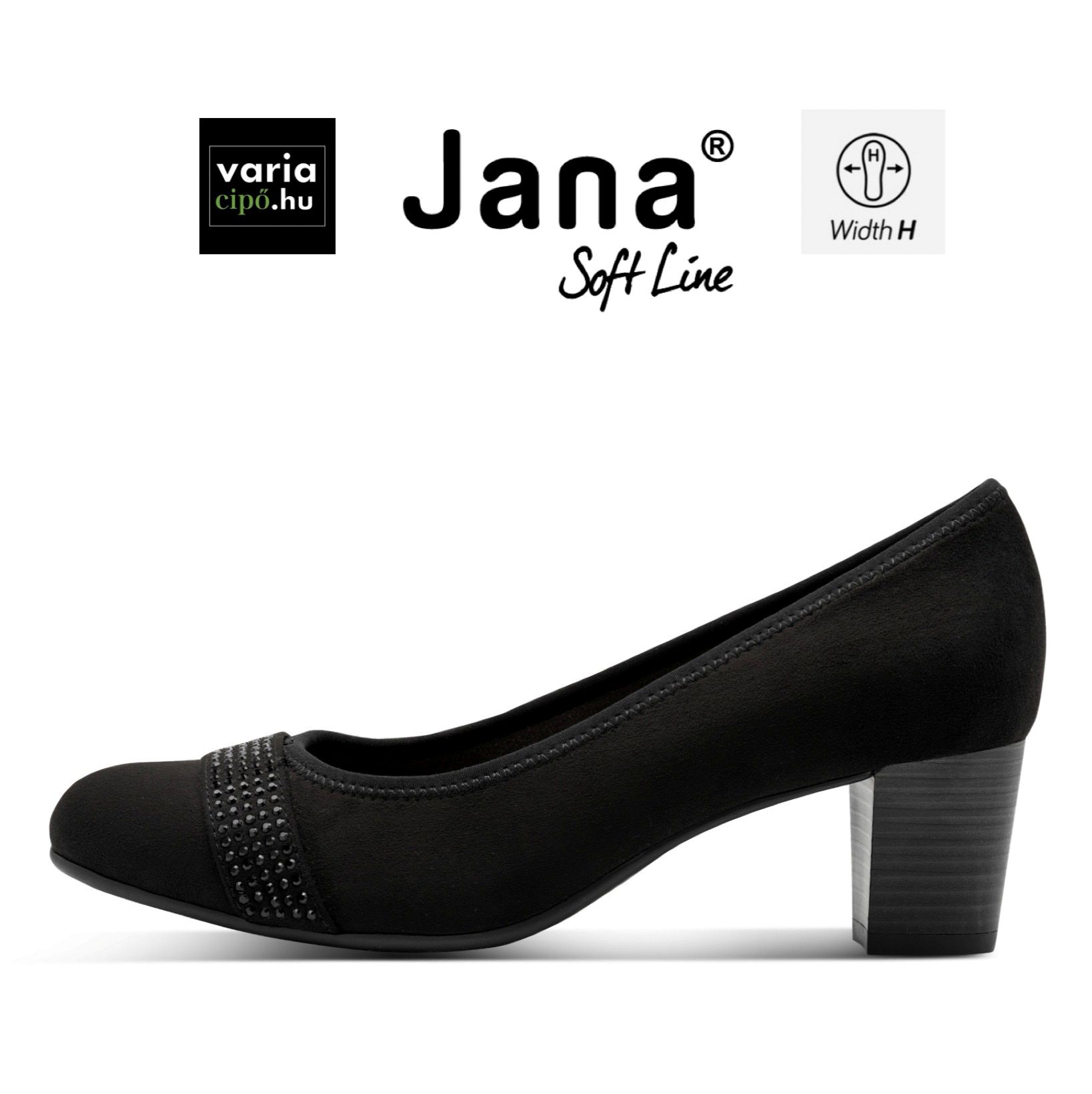 Jana fekete alkalmi pumps, 8-22467-42 001 black