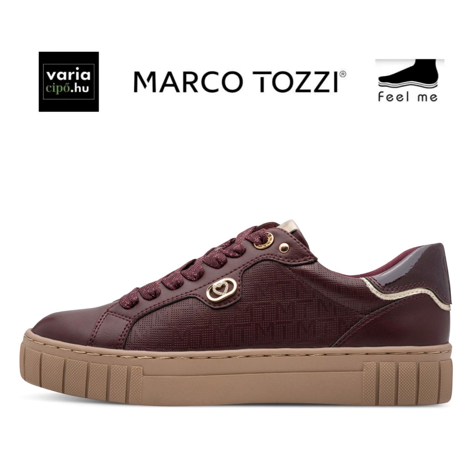 Marco Tozzi bordó sneaker, 2-23727-45 549 bordeaux