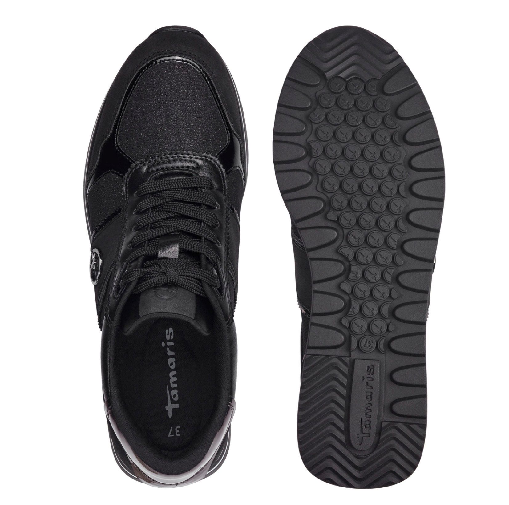 Tamaris utcai sportcipő fekete, 1-23727-42 098 black comb