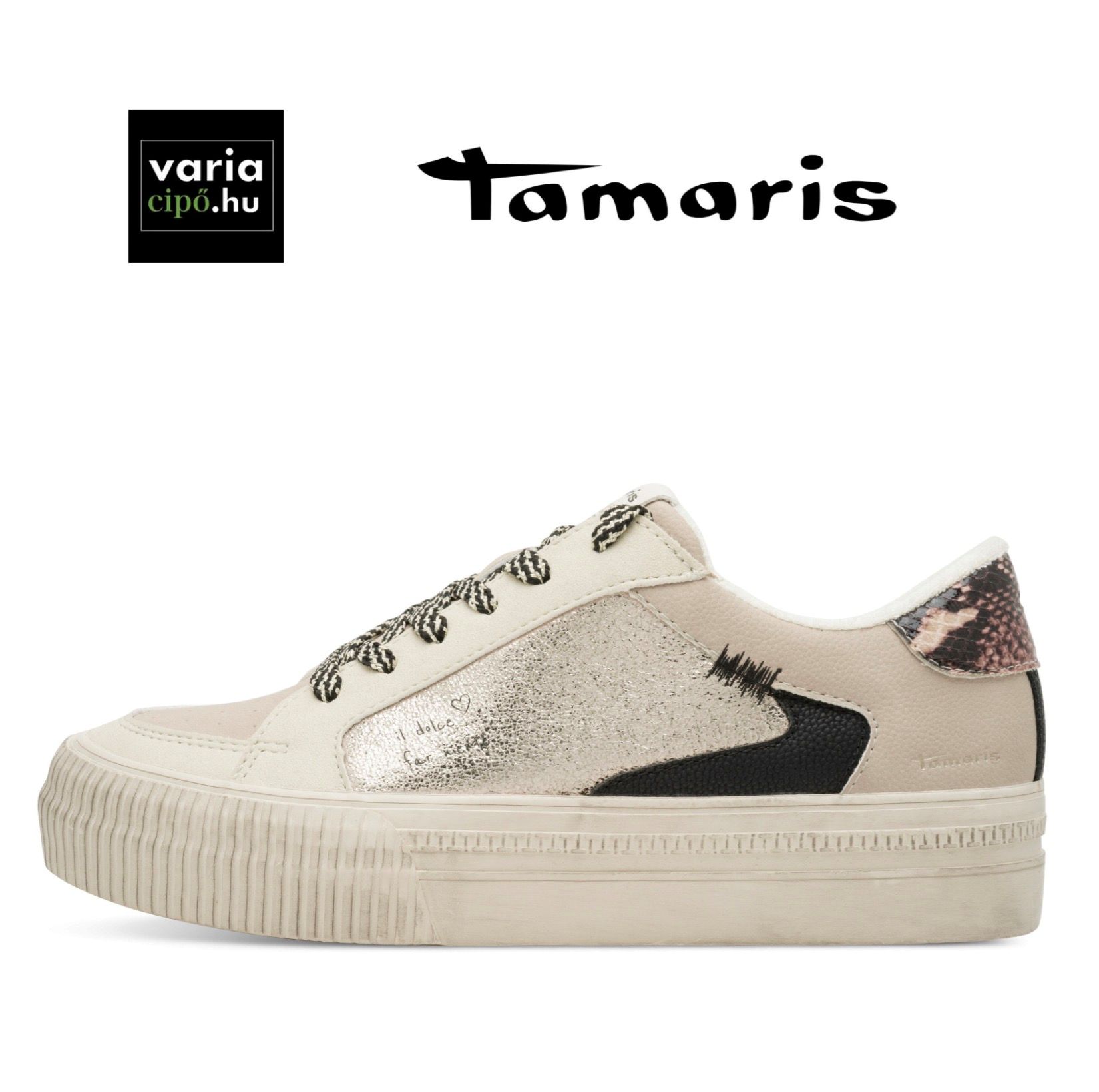 Tamaris sneaker taupe, 1-23789-46 341 taupe
