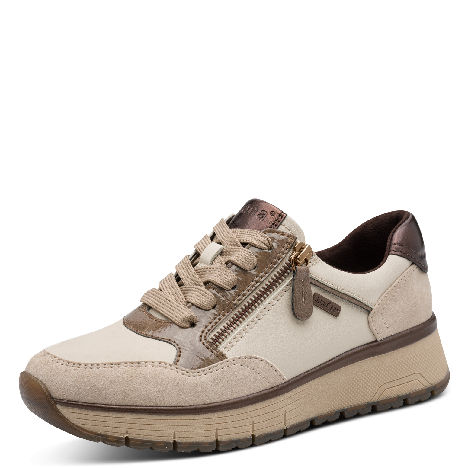 Jana Tex bézs sneaker, 8-23762-45 490 beige comb