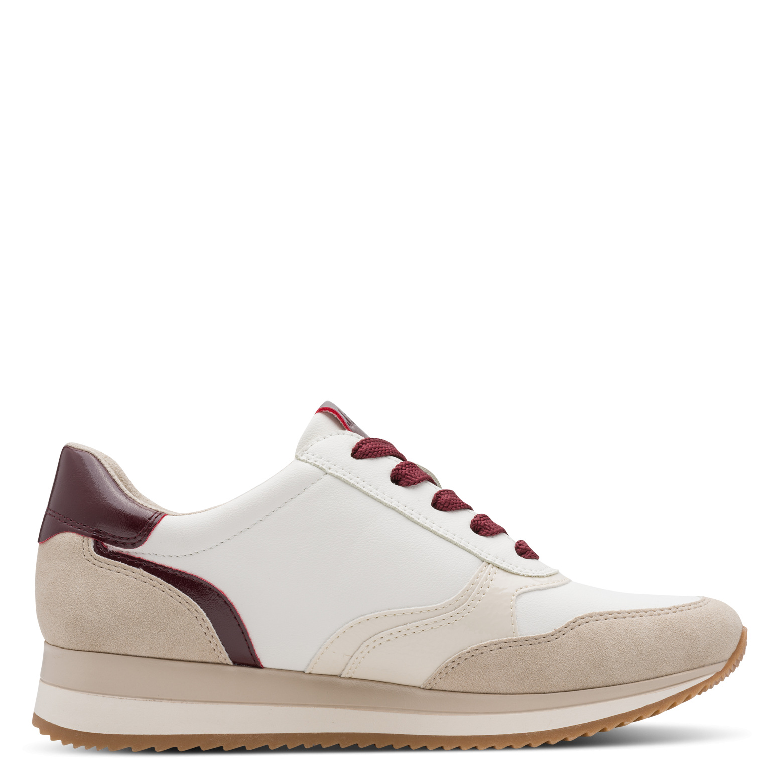 Jana sportcipő fehér/bordó, 8-23774-43 154 white/bordeaux