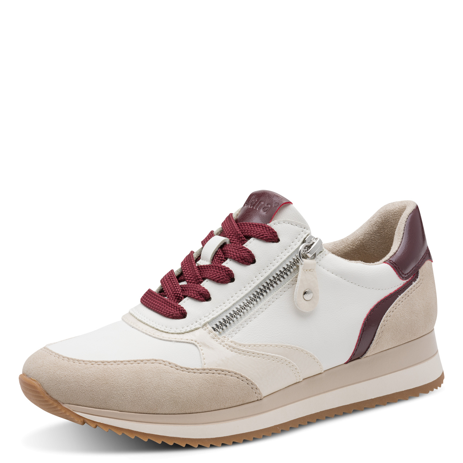 Jana sportcipő fehér/bordó, 8-23774-43 154 white/bordeaux