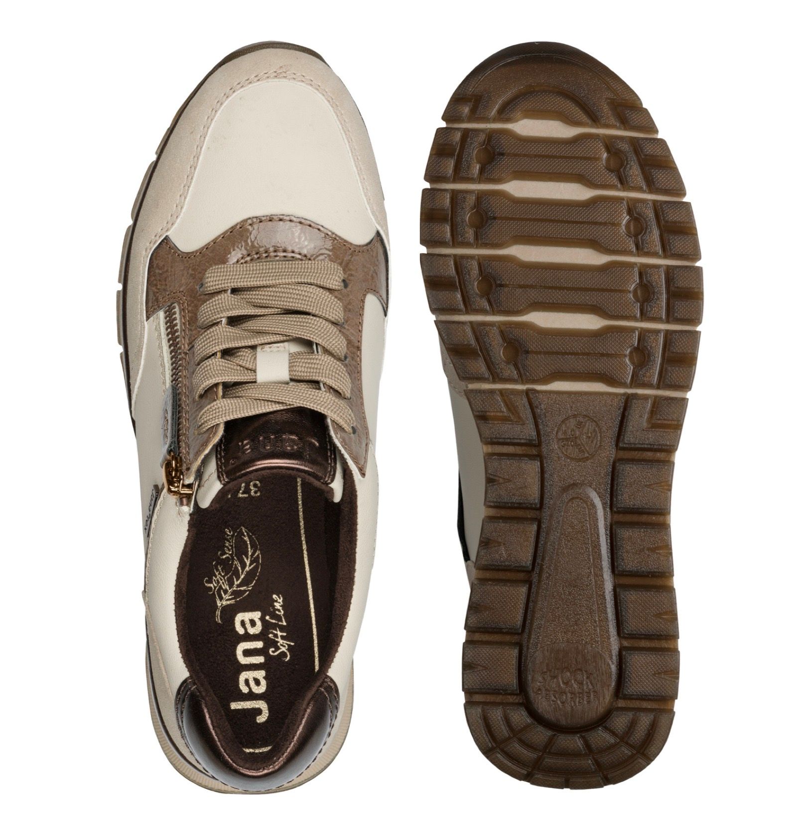 Jana Tex bézs sneaker, 8-23762-45 490 beige comb