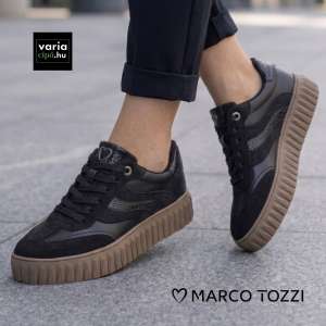 MARCO TOZZI fekete sneaker