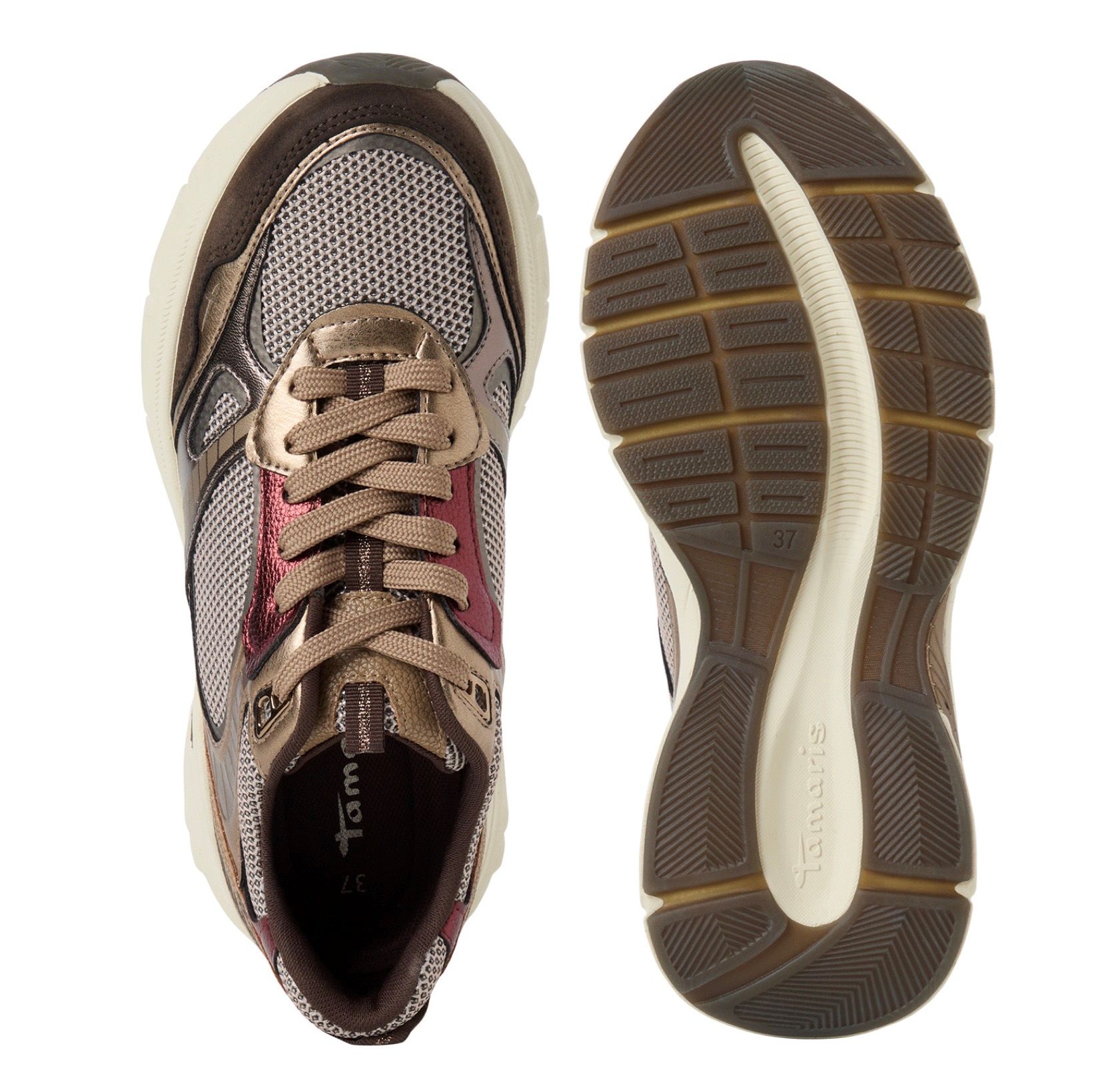 Tamaris bronz sportcipő, 1-23799-47 988 bronce comb