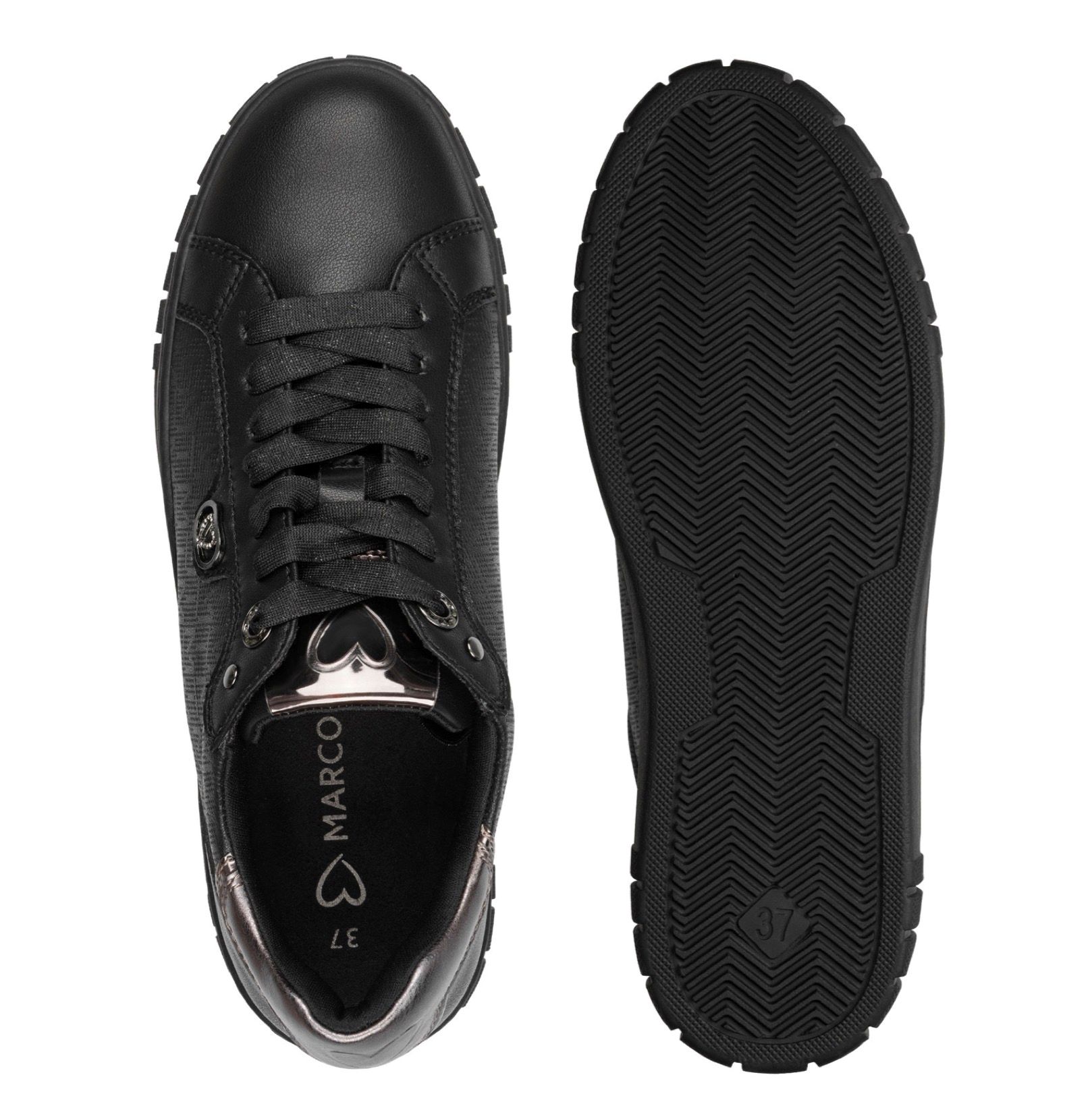 Fekete Marco Tozzi sneaker, 2-23727-45 098 black comb