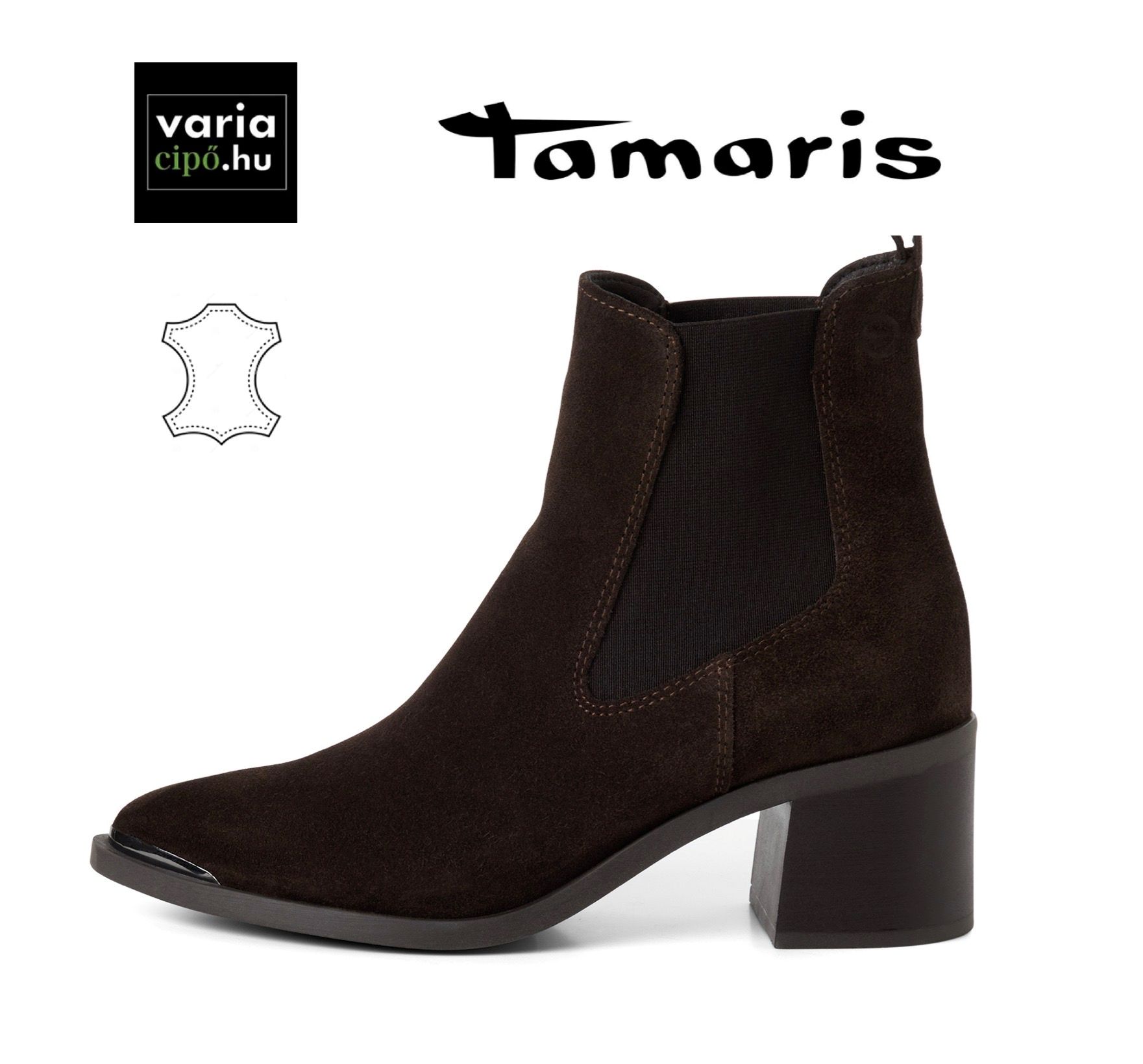 Tamaris sötétbarna bokacsizma, 1-25301-45 304 mocca