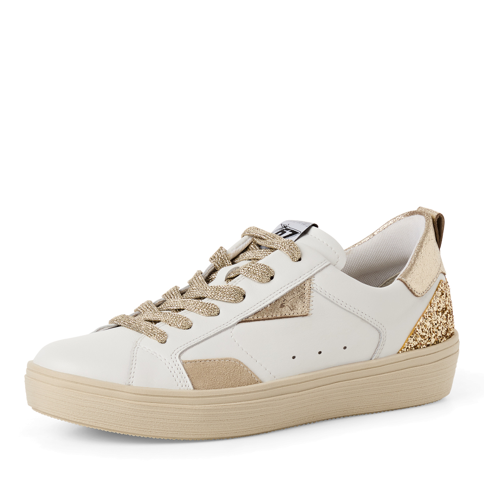 Tamaris sneaker fehér arany, 1-74235-46 973 lt gold comb