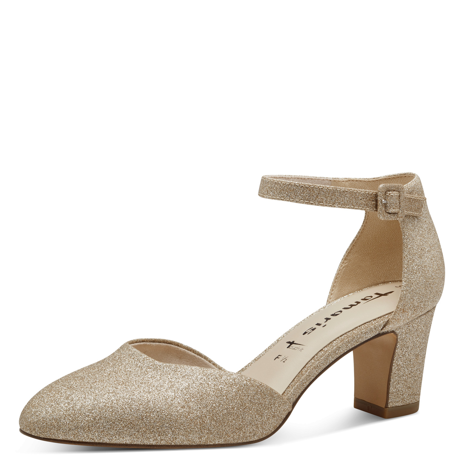 Bokapántos Tamaris cipő arany, 1-24432-41 967 lt. gold glam