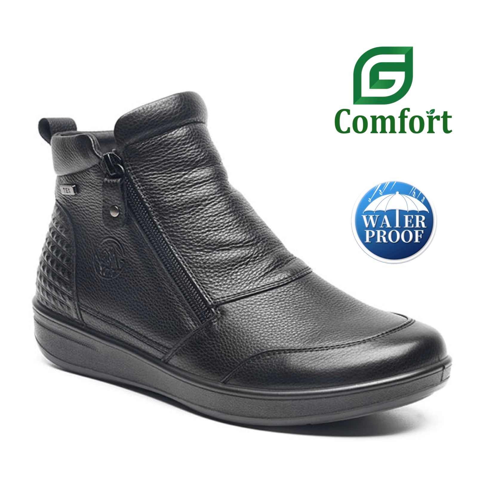 Fekete G-Comfort vízálló bokacsizma, P-6505-S black
