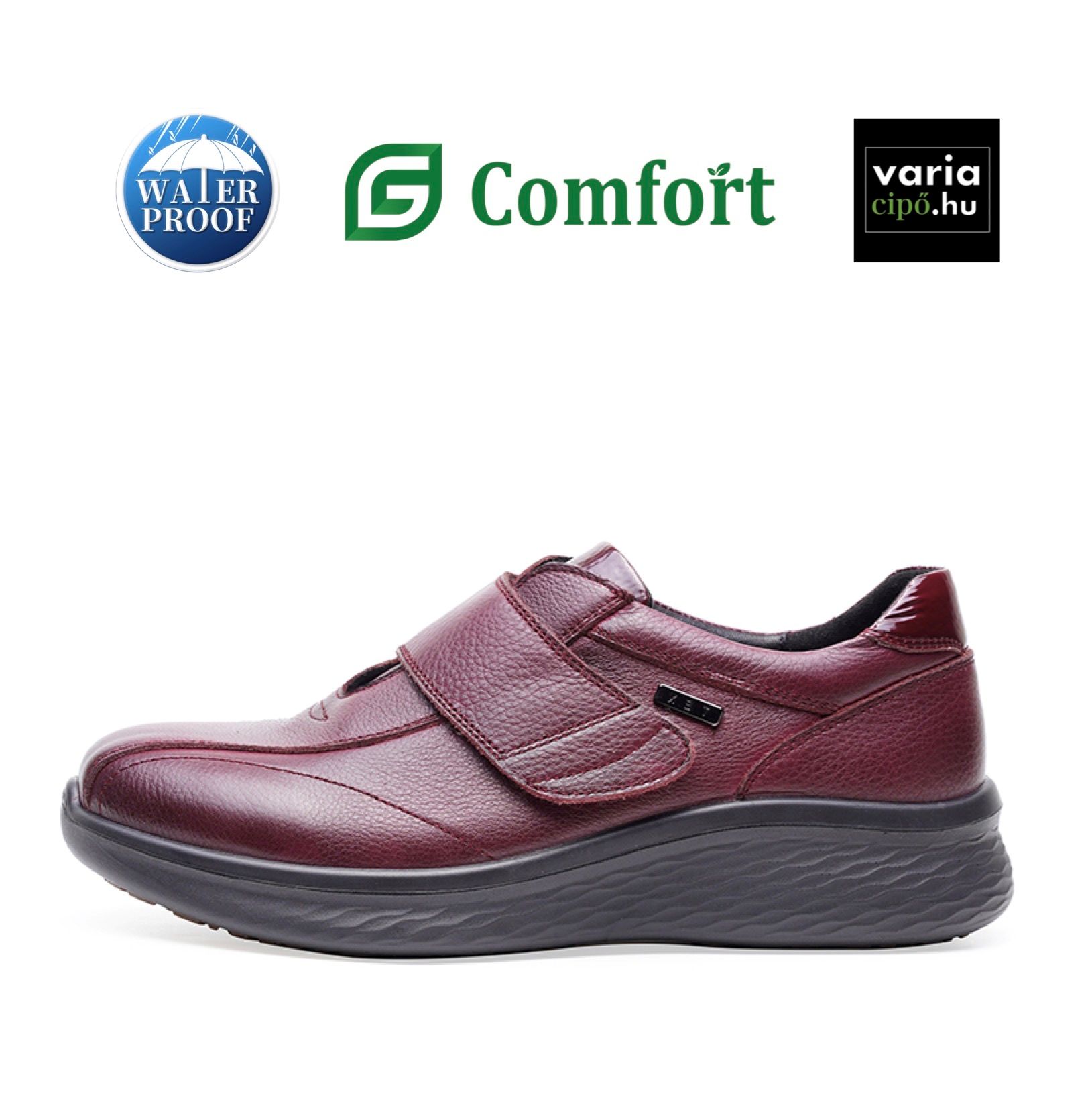 Tépőzáras G-Comfort bordó cipő, P-813R medoc