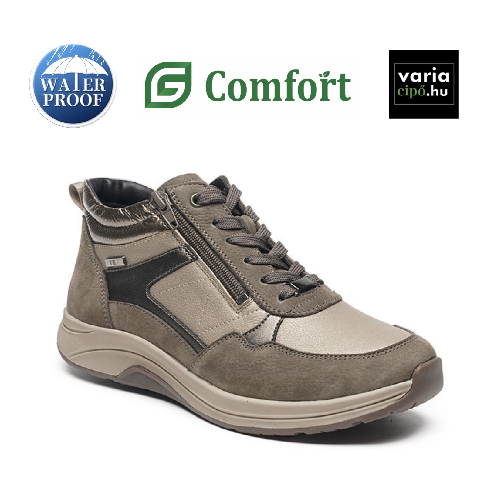G-Comfort vízálló bokacipő, R-5189-5TC taupe