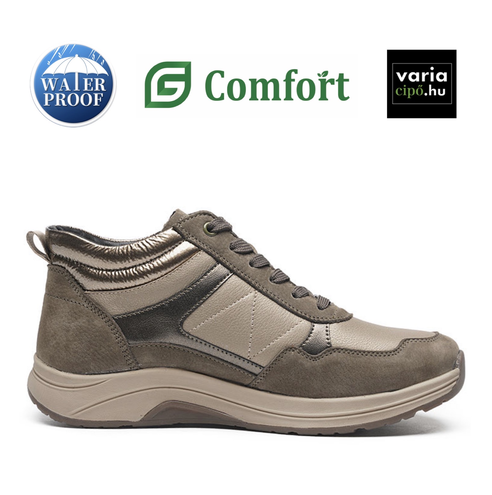 G-Comfort vízálló bokacipő, R-5189-5TC taupe