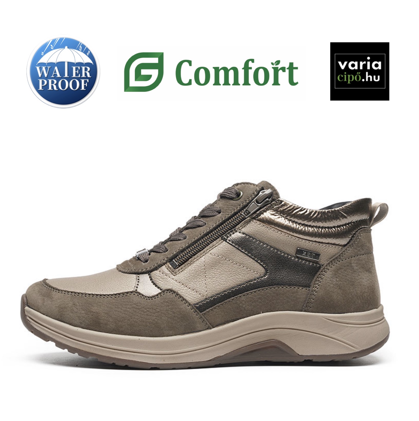 G-Comfort vízálló bokacipő, R-5189-5TC taupe