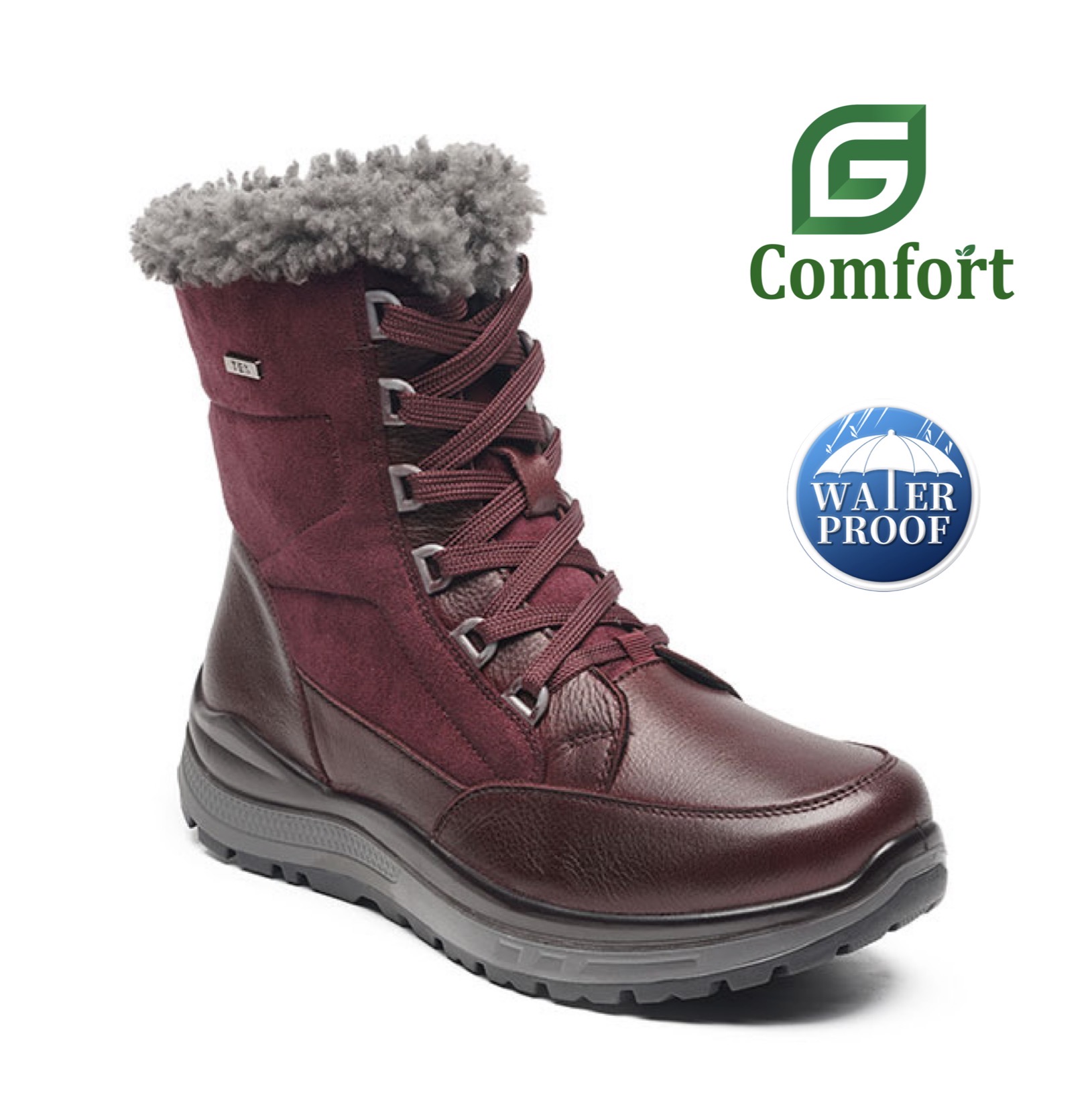 G-Comfort vízálló csizma bordó, R-5586RM medoc