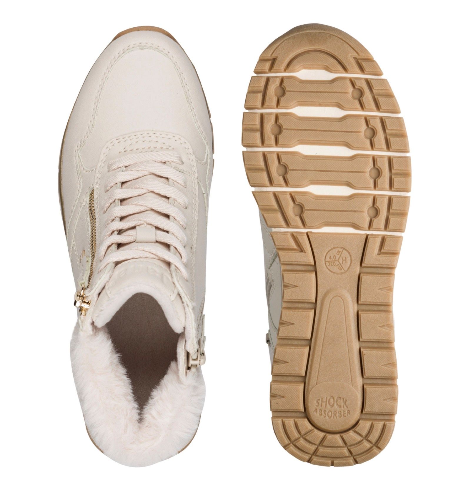 Jana Tex bundás bakancs, 8-26268-45 411 ivory