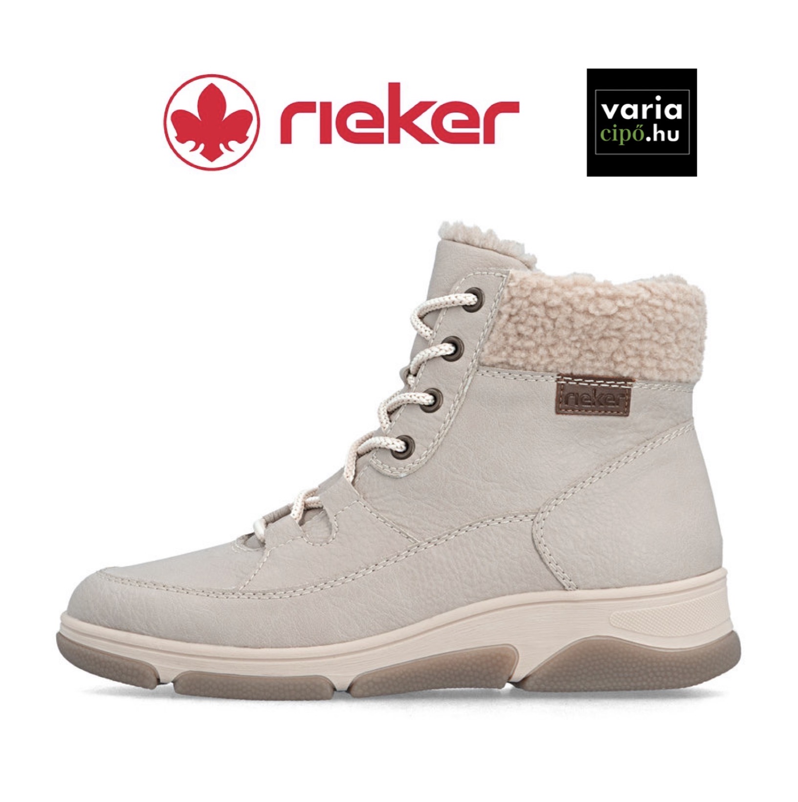 Rieker világos bakancs, L5603-60 beige
