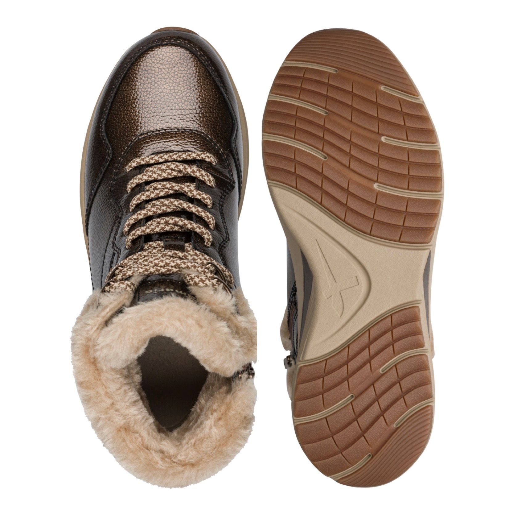 Tamaris DUOTEX bakancs, 1-26278-45 359 brown patent