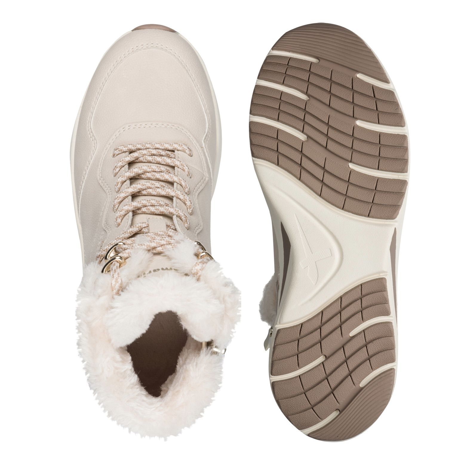 Tamaris bundás bakancs ivory, 1-26278-45 418 ivory