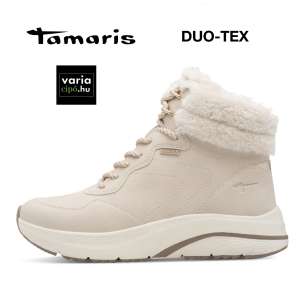 TAMARIS bundás bakancs ivory