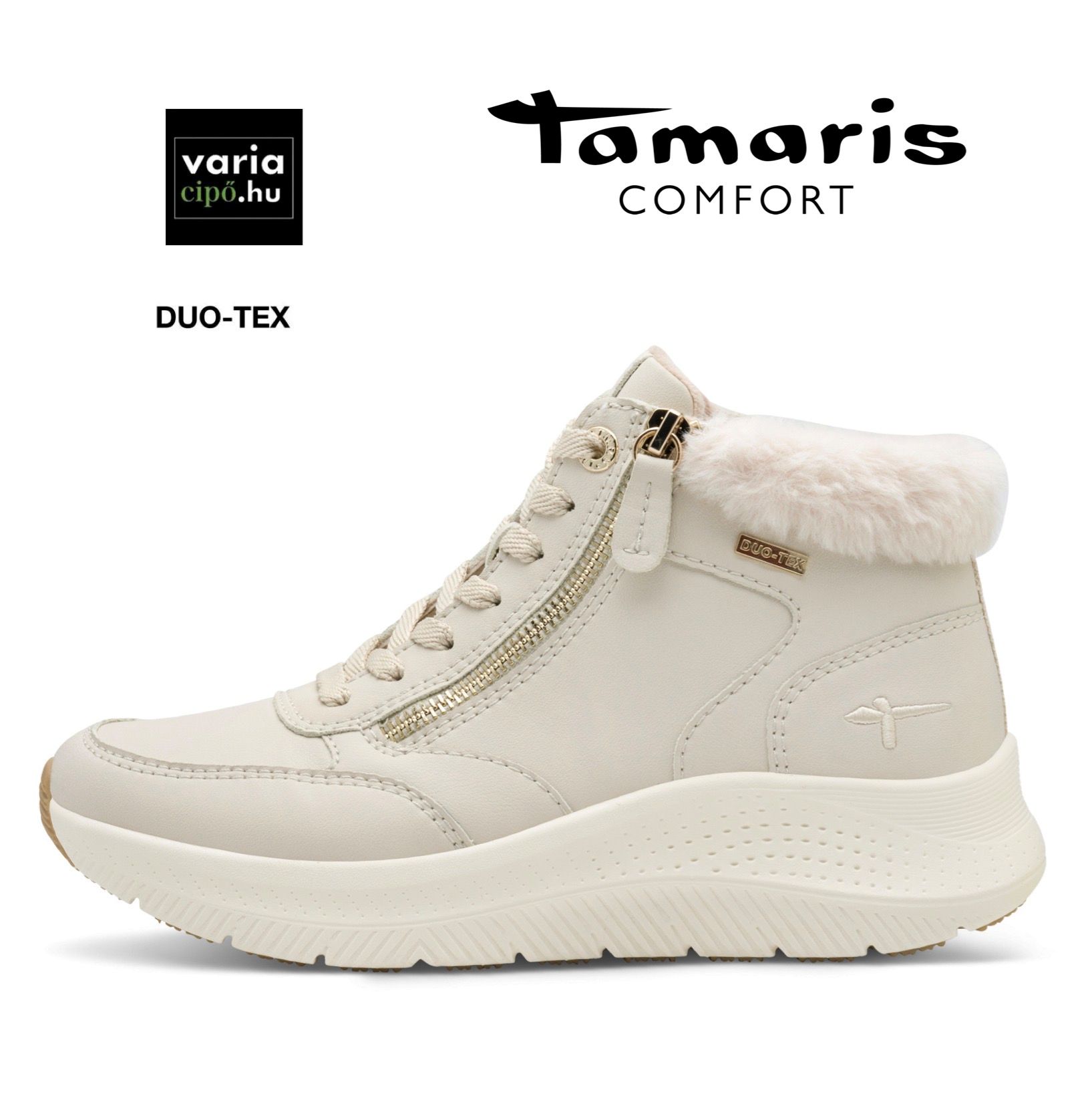 Tamaris Comfort DUOTEX bakancs, 8-85200-45 411 ivory